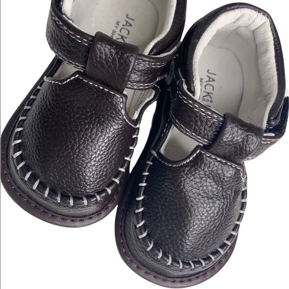 Jack & Lily dark brown dress shoes 18-24 mo - Picture 1 of 6